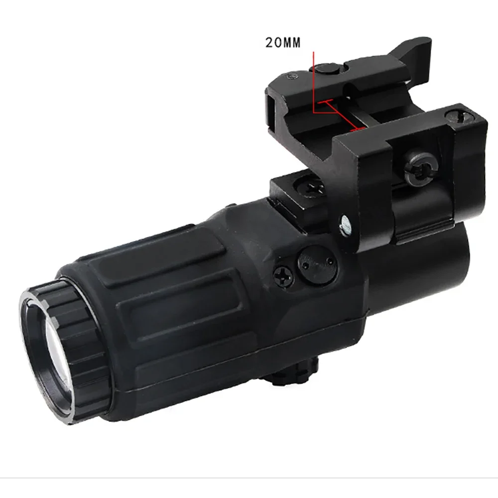 Lupa G33 3x para mira de punto rojo con soporte STS para riel de 20mm, accesorios de caza para pistola y Rifle - imagen 4
