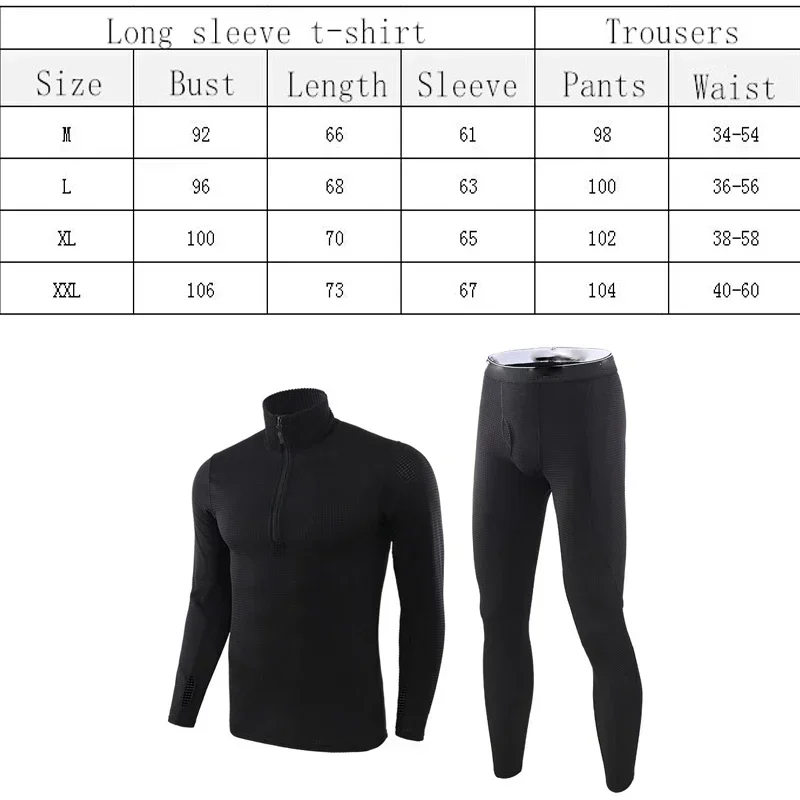 Ropa interior térmica táctica ajustada sin costuras para hombre, ropa deportiva con función transpirable para entrenamiento y ciclismo, Calzoncillos largos térmicos para invierno - imagen 4