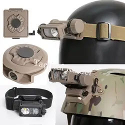 FMA Linterna táctica frontal IR con luz de emergencia tricolor