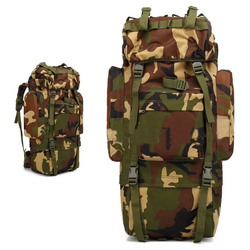 Mochila táctica de caza de aproximadamente 65L, senderismo, Camping, deporte al aire libre, mochila de hombro impermeable con cubierta para lluvia - imagen 5
