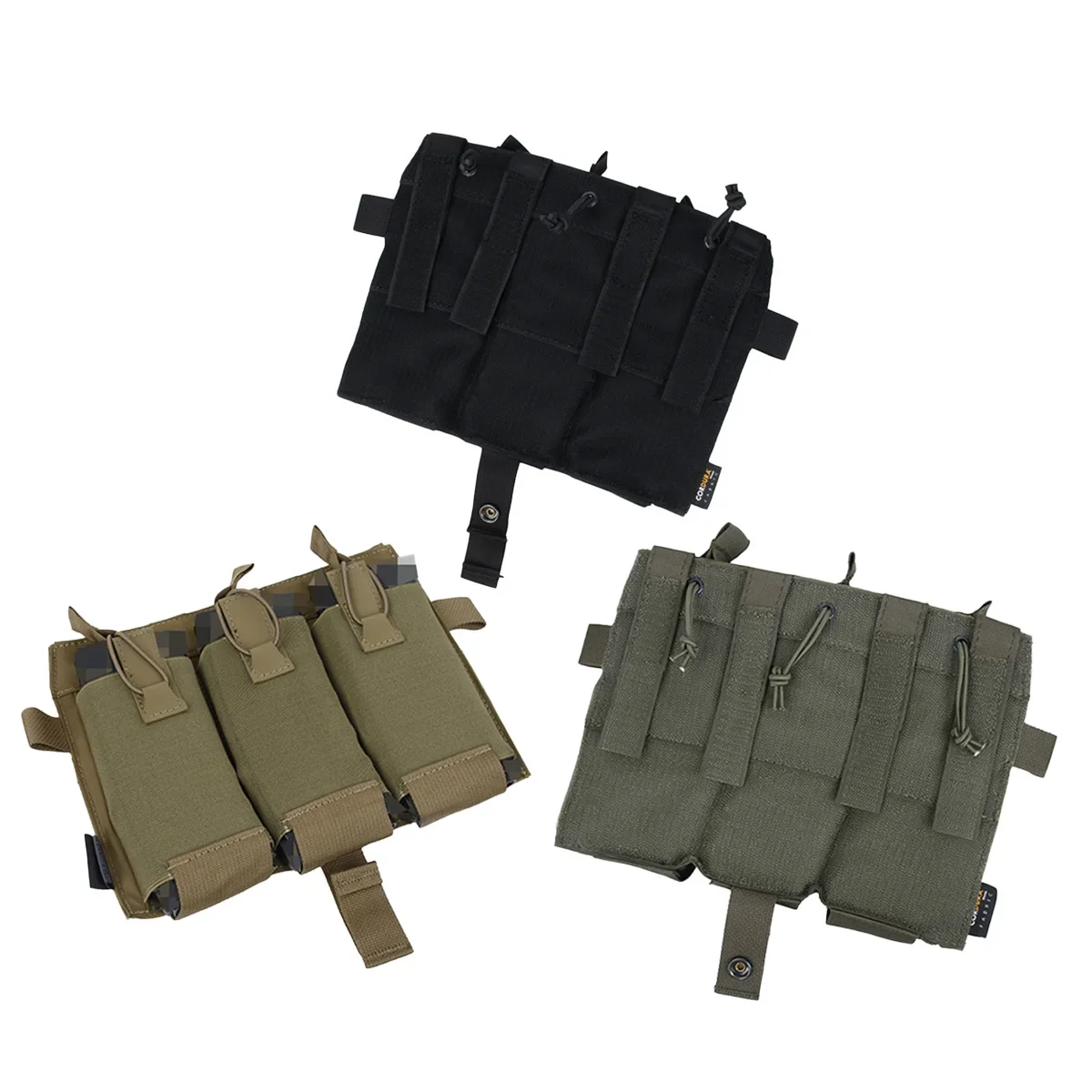 Bolsa negra TMC Tacticas Molle M4 Triple Mag para chaleco táctico Jpc2.0 AVS SPC Panel frontal - imagen 2