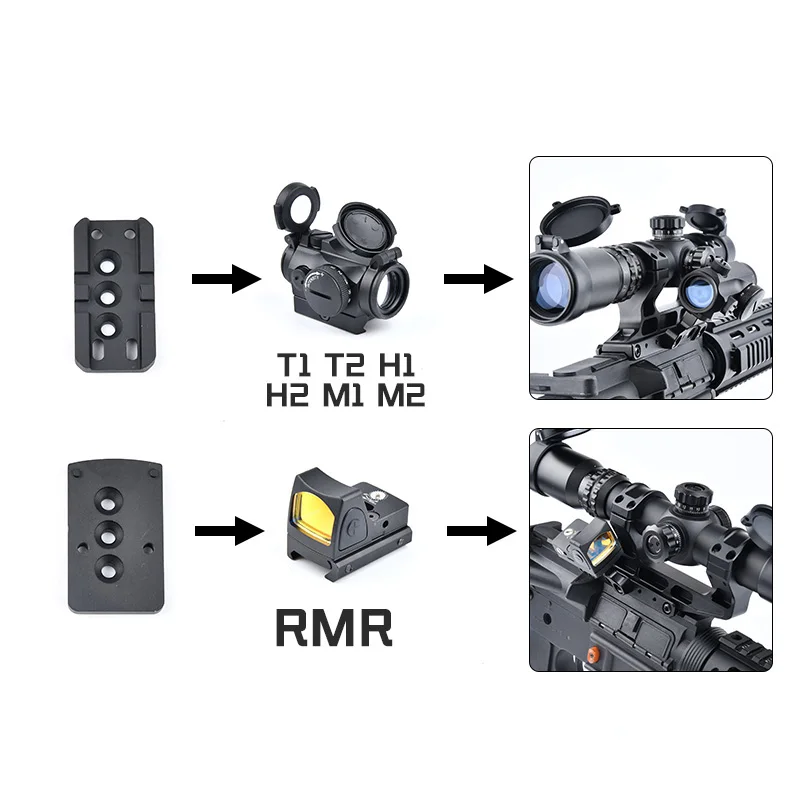 WADSN Airsoft táctico rápido Lpvo alcance montaje 30mm linterna de punto rojo para Rifle AR15 20mm Picatiny Rail accesorios de Base de mira - imagen 5