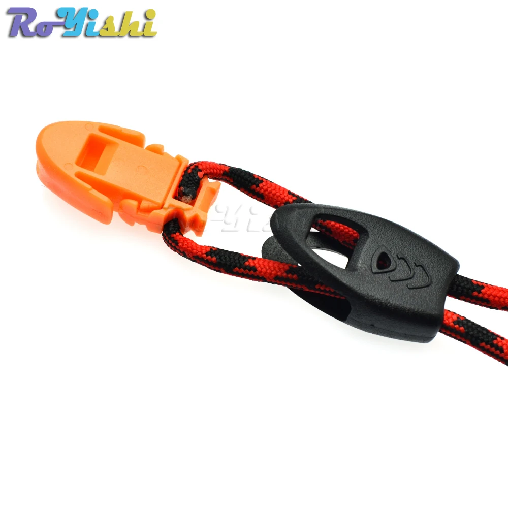 Silbato de emergencia con cremallera, extremos de cordón, bloqueo, cuchillo de Paracord, cordón, supervivencia, Camping al aire libre, Kits de viaje - imagen 5