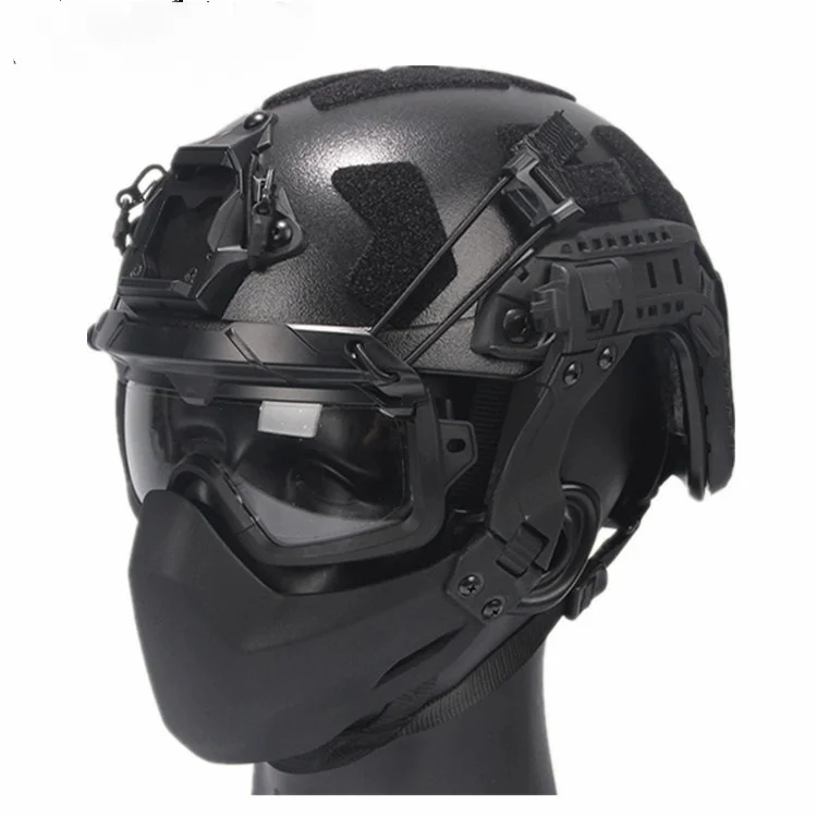 Mich casco Protector facial rápido, visera táctica, plegable, Media máscara - imagen 2