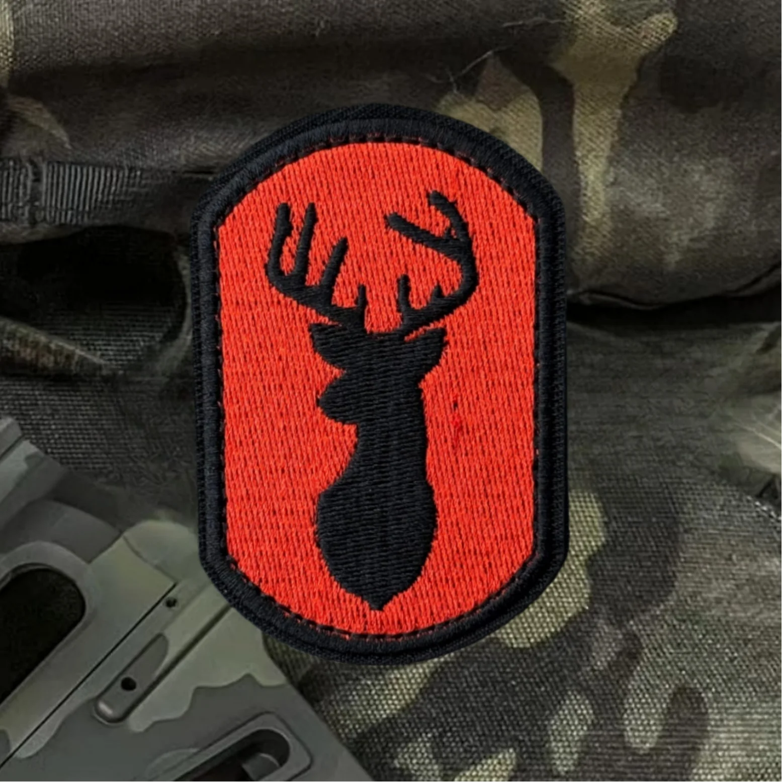 Parche bordado táctico pistola naranja – Deer Hunter militar mochila - imagen 5