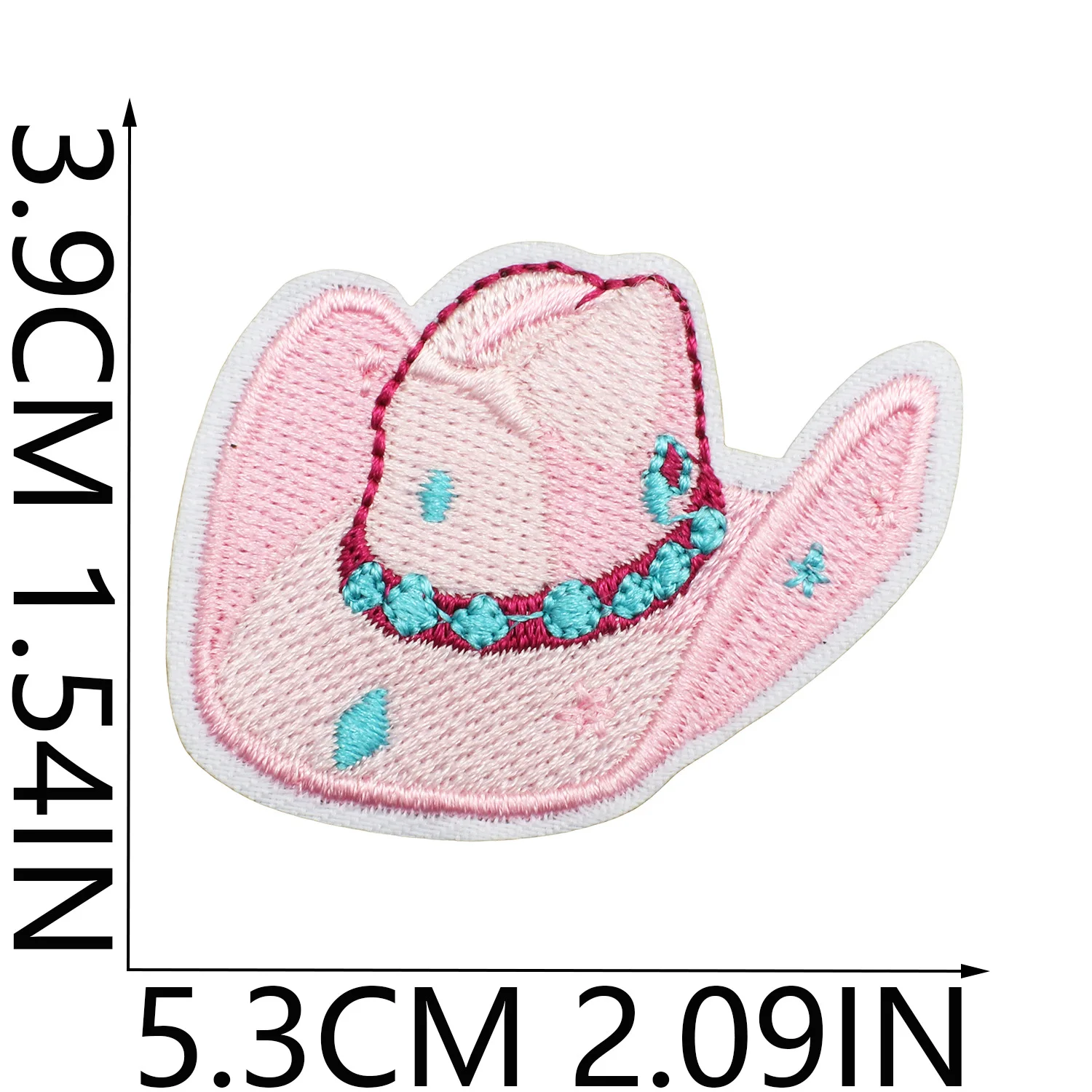 Parche bordado de vaquera occidental de la serie rosa, insignias bordadas para sombreros, parches para planchar DIY para ropa, pegatinas para coser con parches de dibujos animados - imagen 4