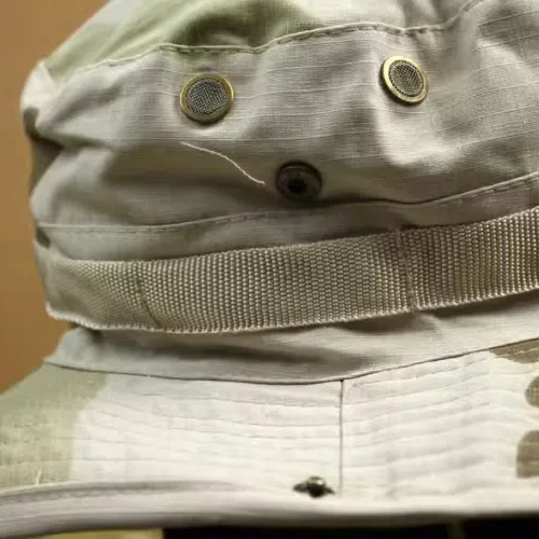 Gorra de ala redonda táctica de viaje de montañismo, gorra de tres arenas, sombrero de Safari, sombra al aire libre - imagen 3