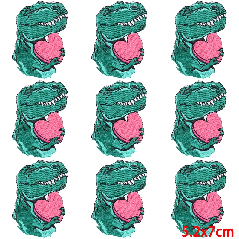 Parche bordado de Animal Punk para planchar en la ropa, parches termoadhesivos para ropa, Parche de Hip Hop, 10 piezas por lote - imagen 3