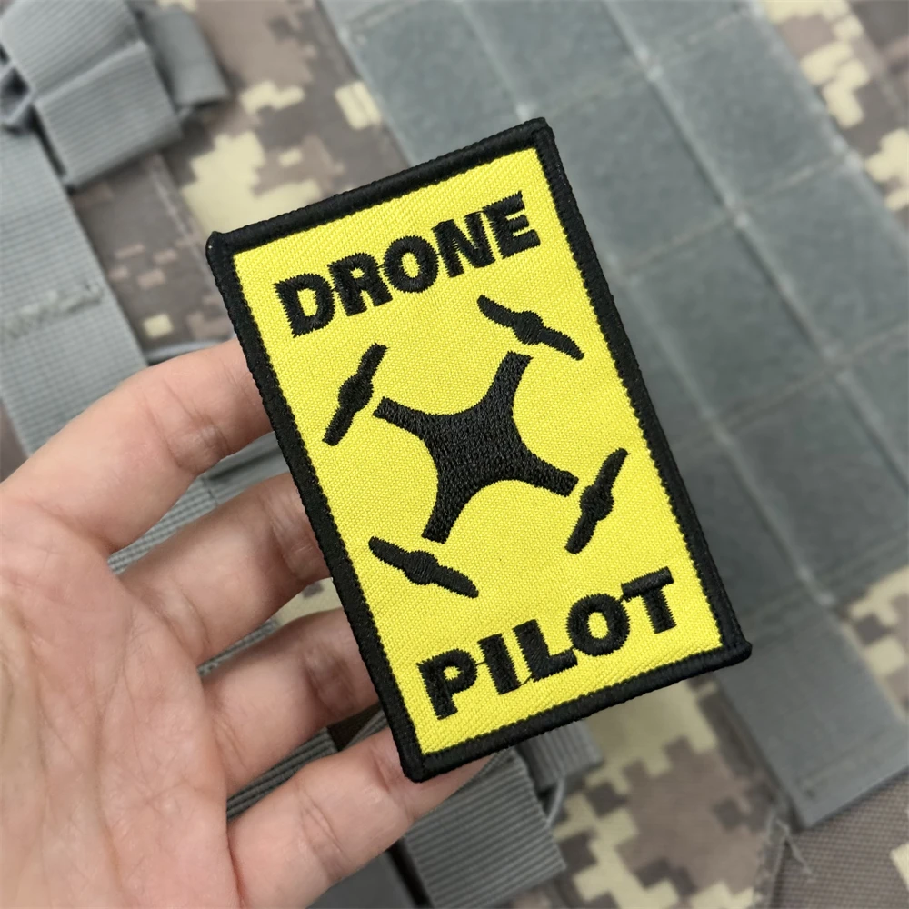 Parche táctico de moral de piloto de drones fabulosos, parches de gancho y bucle bordados militares para ropa, mochila, pegatina decorativa - imagen 4