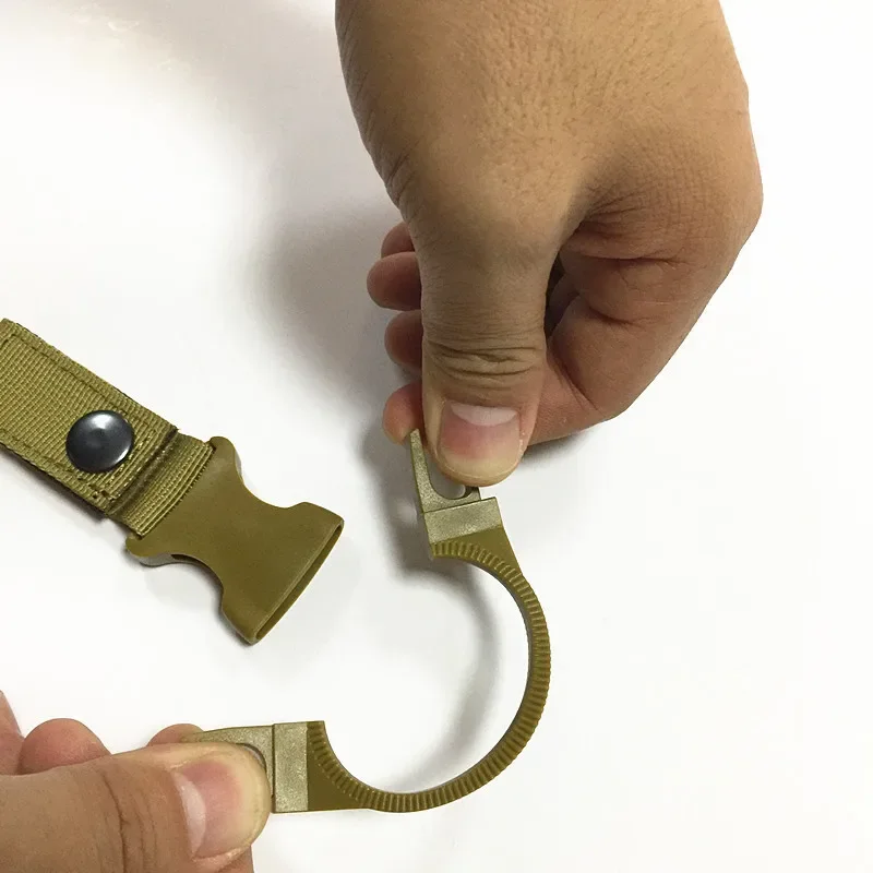 Soporte para colgar botellas de agua al aire libre, Molle, correas rápidas, mosquetones con hebilla para mochila, accesorios para acampar, senderismo y escalada - imagen 5