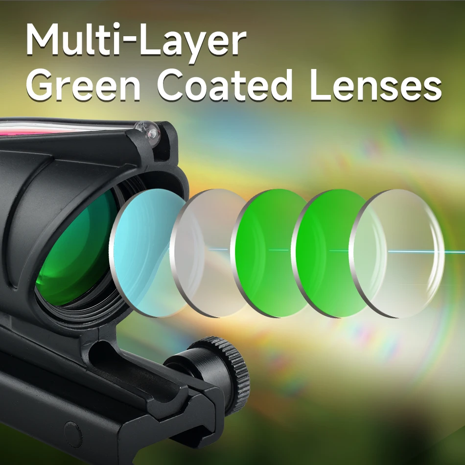 Visor óptico de retícula para Rifle, accesorio de caza al aire libre, HD, táctico profesional, montaje en riel de 20mm - imagen 2