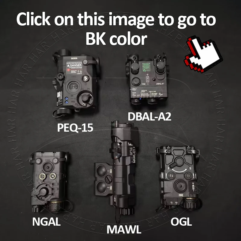 Airsoft táctico LA-5C PEQ-15 PEQ 15 DBAL A2 L3 NGAL OGL MAWL C1 PERST 4 RAID CQBL 1 arma M300C M600A linterna WADSN Surefir - imagen 3