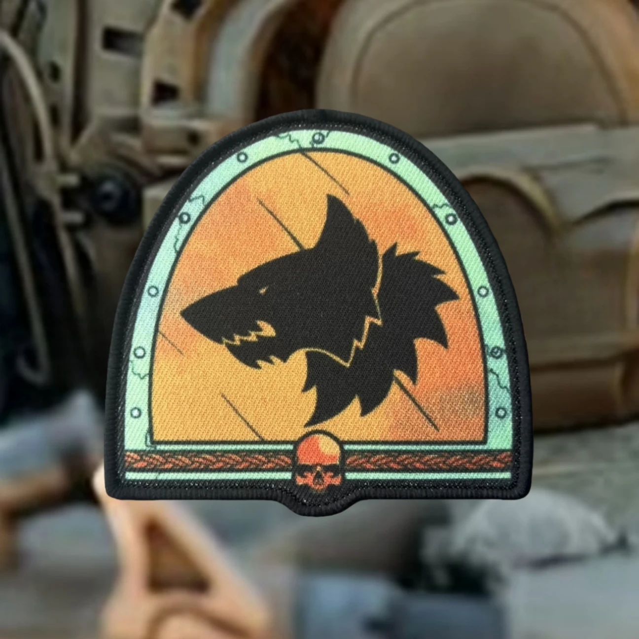 Parches impresos con insignia de moral divertida "Space Wolf", para ropa, brazalete militar táctico, gancho y bucle, accesorios para mochila, pegatinas - imagen 3