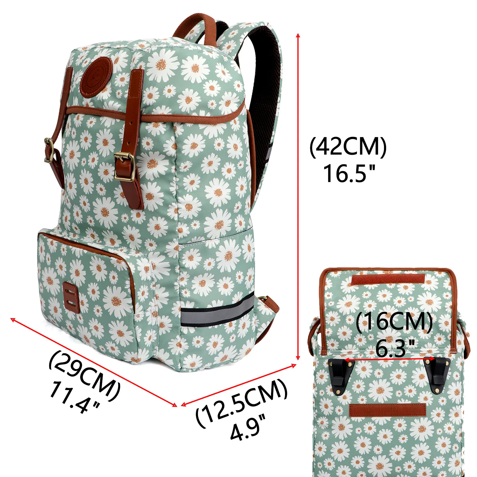 Tourbon-Bolsa de lona para asiento trasero de bicicleta, mochila de hombro para ocio, bolso escolar diario, Estilo Vintage - imagen 3