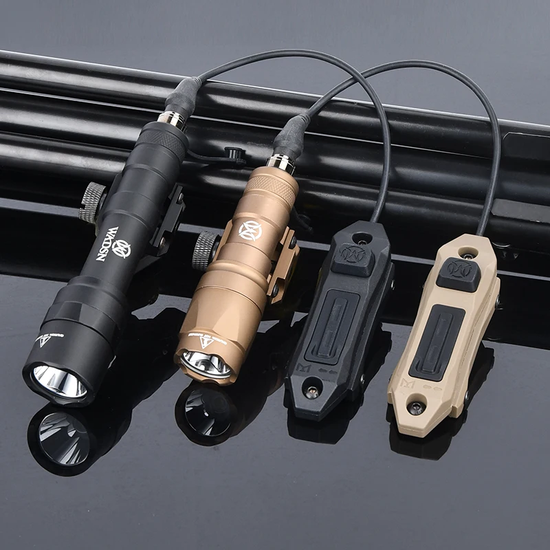 WADSN M300A M600U linterna táctica luz blanca caza Scout luz interruptor de presión de doble función para m-lok Keymod 20MM Rail - imagen 2