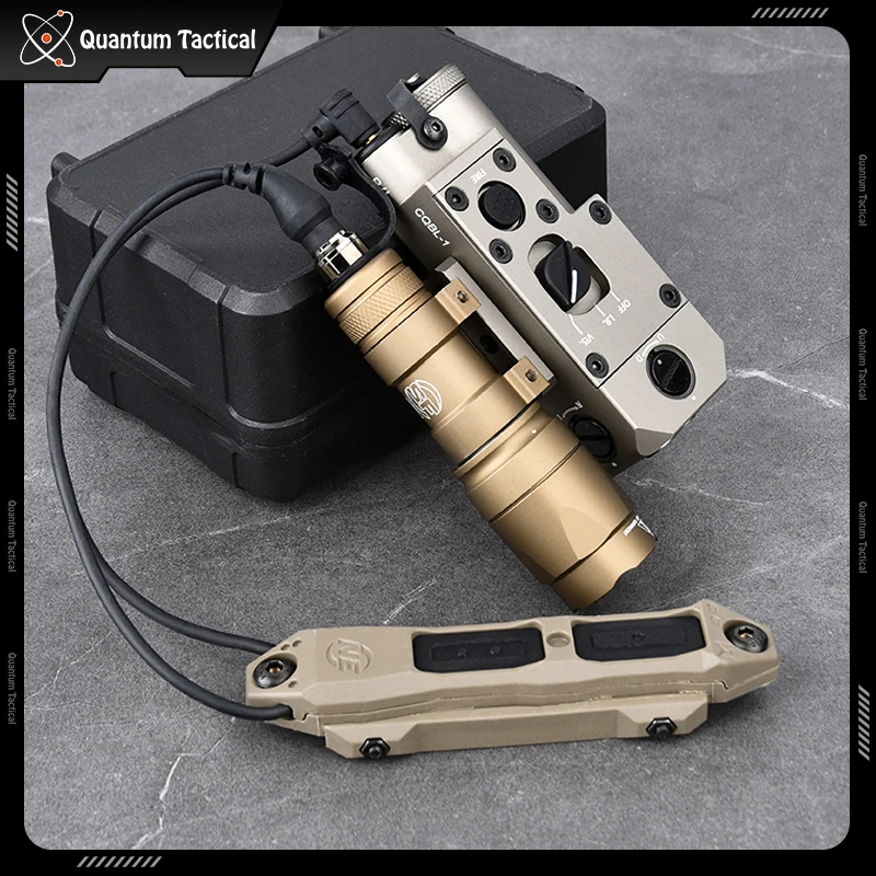 Láser táctico de Metal CQBL rojo punto verde azul IR con linterna Surefir M300A interruptor de Control Dual Airsoft arma de caza de luz - imagen 4