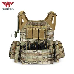 YAKEDA Chaleco Táctico MOLLE Camuflaje Bolsa Agua Airsoft Combat