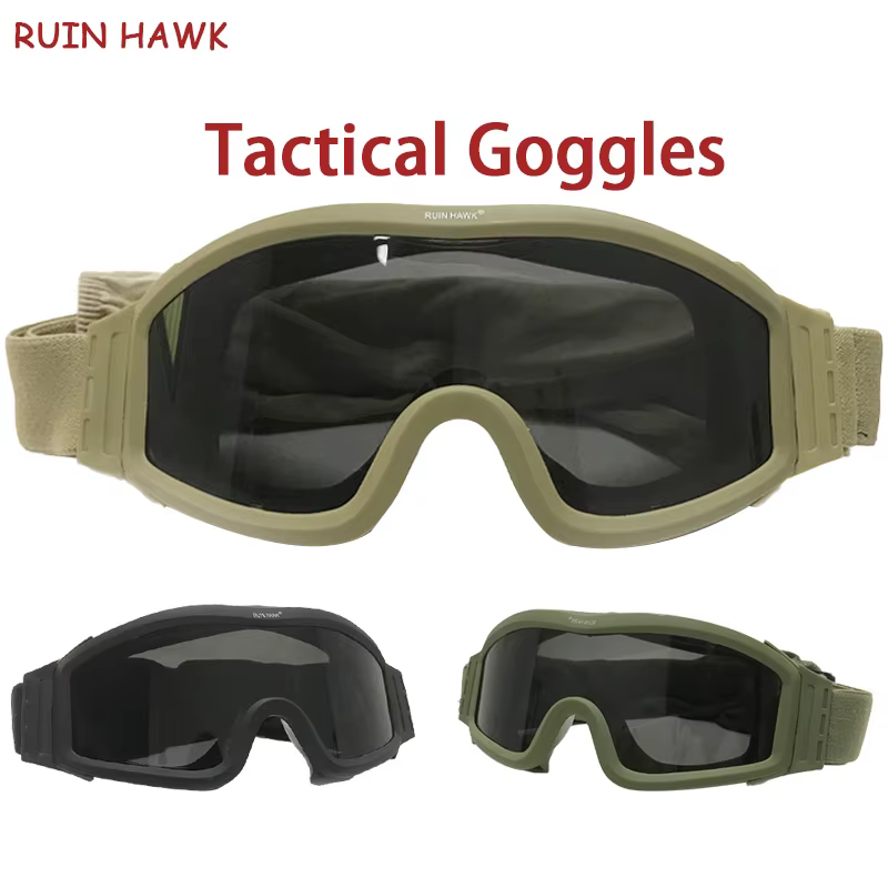 Gafas tácticas antiviento con lentes reemplazables para tiro y moto - imagen 4