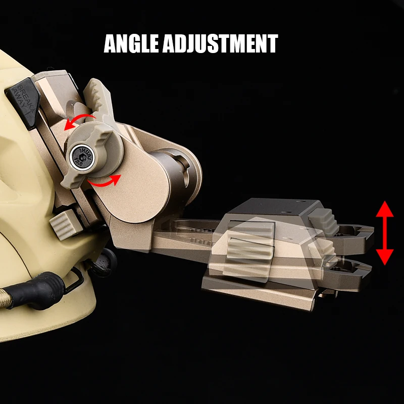 WADSN Dispositivo de visión nocturna totalmente metálico soporte plegable casco rápido L4 G24 L4G24 NVG Wilcox montaje OPS Stent PVS15 PVS18 GPNVG18 - imagen 3