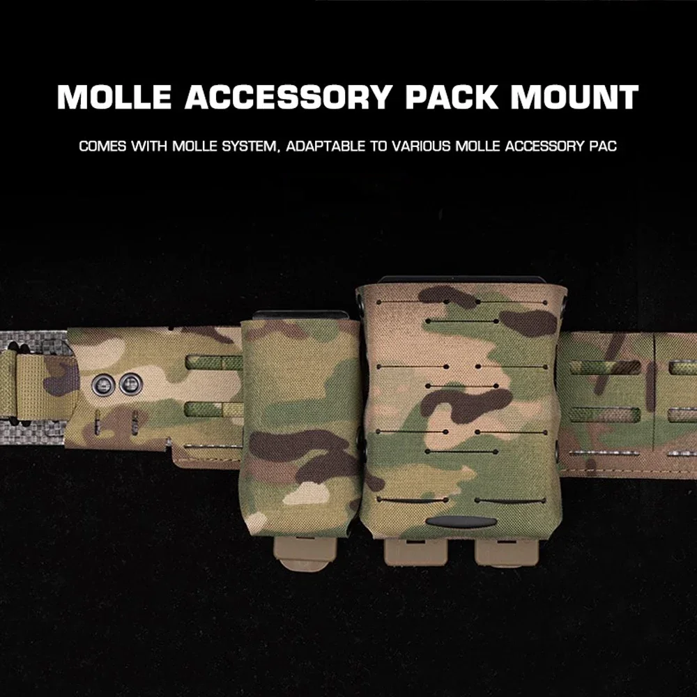 Cinturón táctico 2 en 1 MOLLE, cinturón de combate de caza, sujetadores reemplazables, juego de guerra Airsoft, pretina combinada ligera - imagen 5