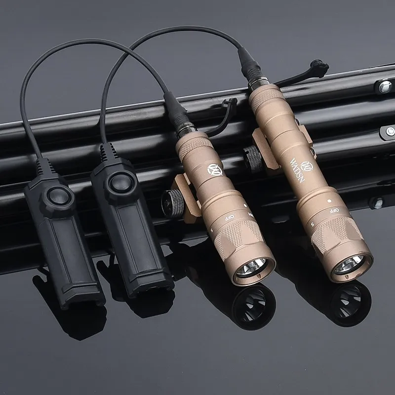 WADSN M300 M600 M300W M600W linterna táctica estroboscópica interruptor de presión de doble función Airsoft Accessroy Fit 20mm Picatinny Rail - imagen 2