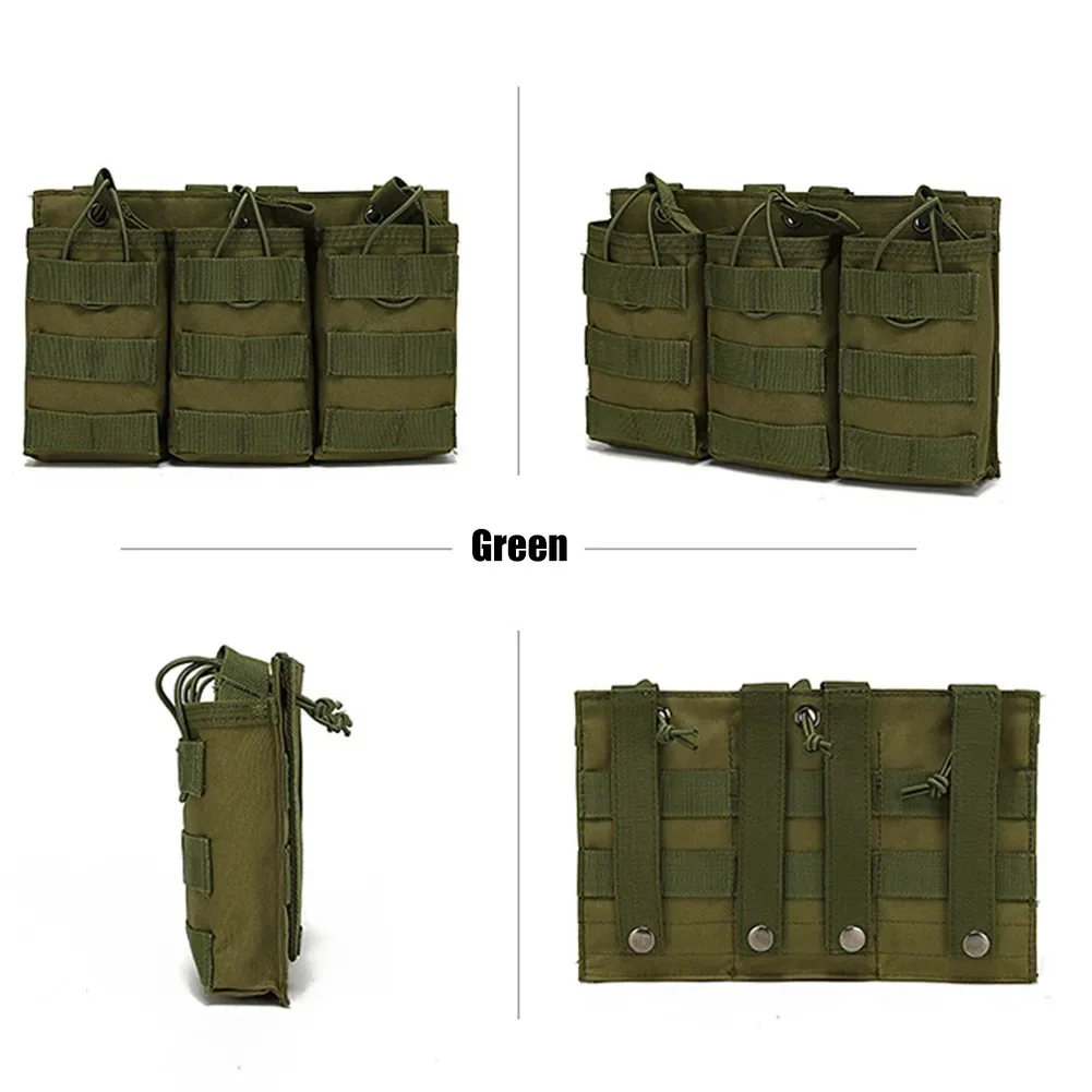 Bolsas tácticas Triple Molle para revistas Airsoft AK 7,62 5,56mm M4 AR 15 bolsa para Rifle Mag accesorios de caza - imagen 3