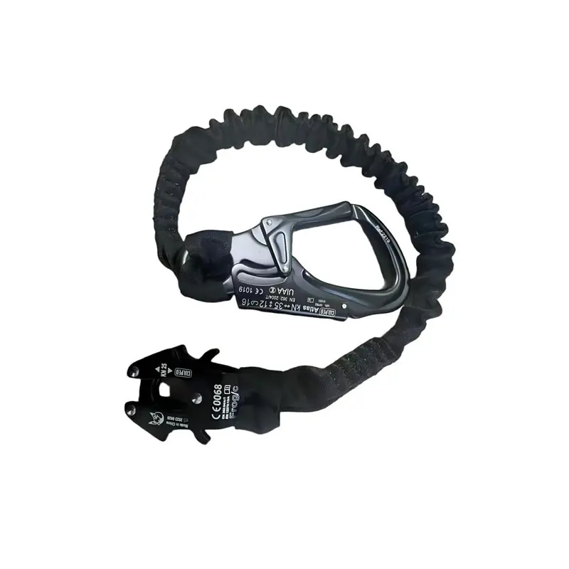 Cordón táctico para descenso, cuerda de seguridad elástica para deportes al aire libre, escalada, hebilla de rana de doble cabeza, hebilla de liberación rápida - imagen 3