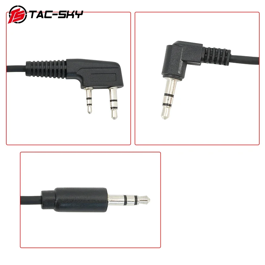 Kenwod-auriculares tácticos para hacer deporte, dispositivos electrónicos de protección auditiva, de 3,5mm a TAC-SKY - imagen 5