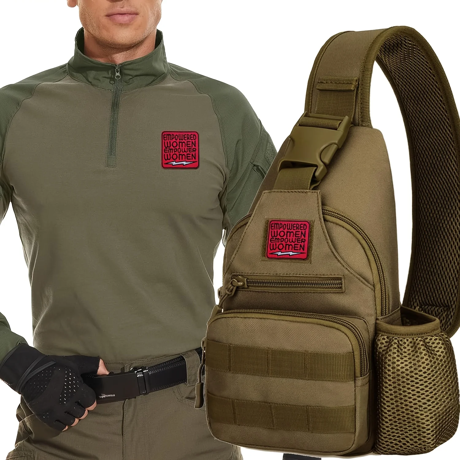 Paquete de 2 parches termoadhesivos bordados Girl Power "Empower Women Empower Women", apliques decorativos para accesorios de ropa DIY - imagen 4