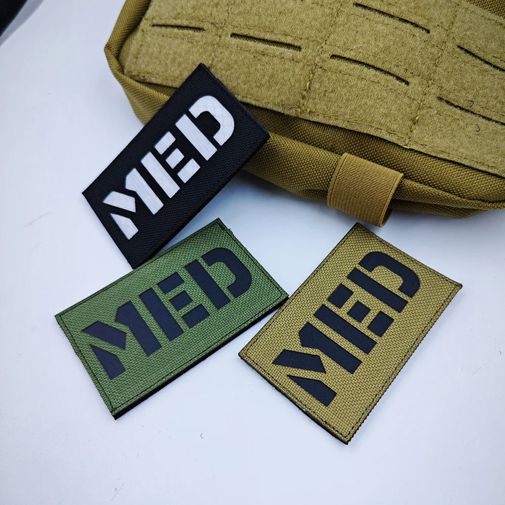 Parches reflectantes de corte GOON MED para ropa, insignia de moral táctica, gancho, parche militar, pegatina para mochila, brazalete - imagen 3