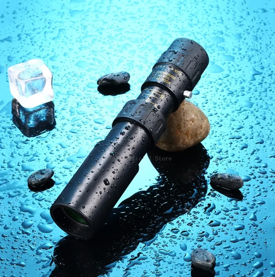 Telescopio Monocular profesional de vidrio Spyglass, binoculares potentes portátiles HD de largo alcance con Zoom 10-300X, visión nocturna baja para caza