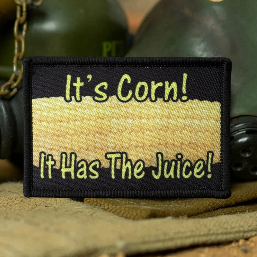¡Es maíz! ¡Tiene el jugo! Parche de insignia de moral táctica, parches de gancho y bucle impresos para ropa, pegatina para mochila del ejército militar - imagen 5