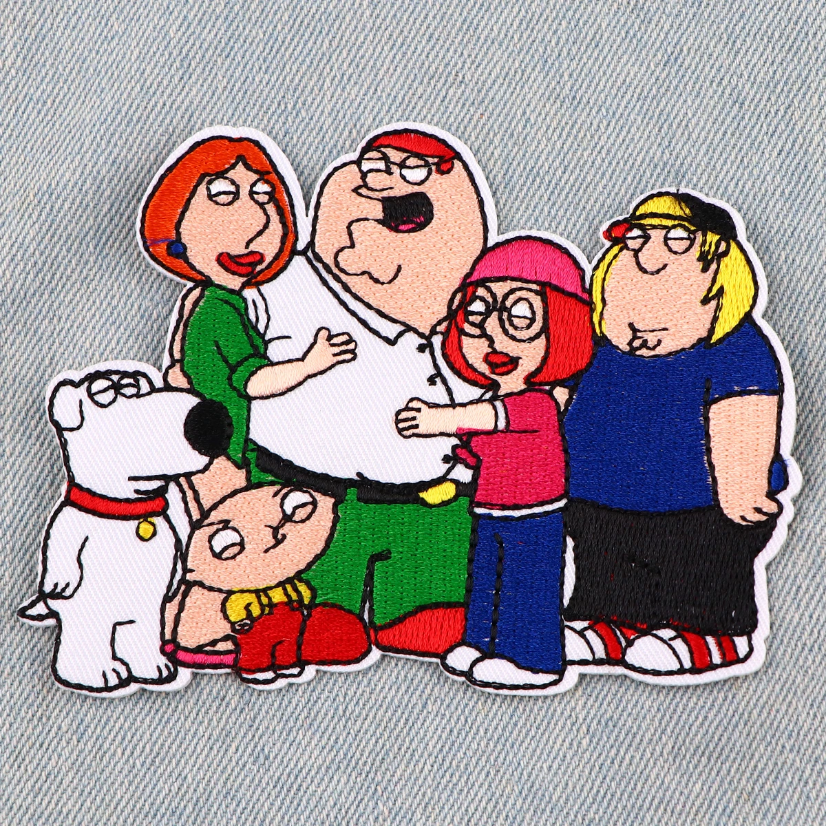 Parches bordados familiares de dibujos animados para ropa, parches bonitos para perros para ropa, parche para planchar DIY, pegatinas para ropa - imagen 3