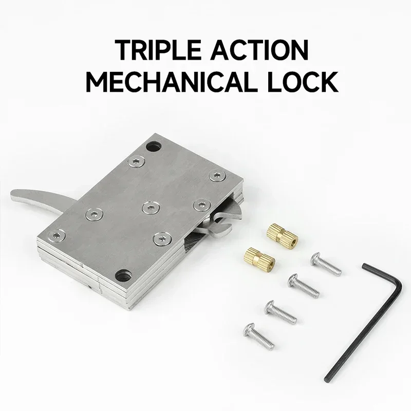 DIY 60 libras diseño de enlace gran potencia multiusos ballesta accesorios de cuerda llave Mini gatillo liberación de acero inoxidable - imagen 3