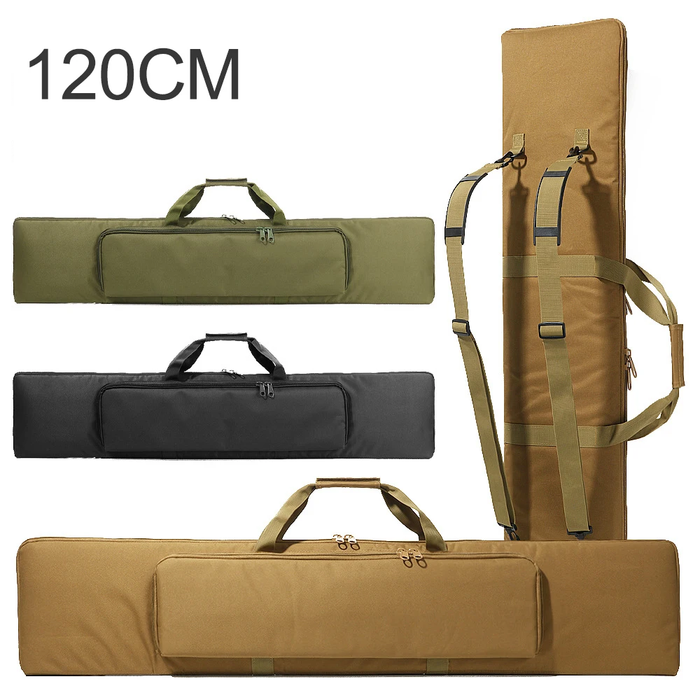 Bolsa táctica para pistola de 120cm, bolsa para Rifle, escopeta, Airsoft, bolsa larga, mochila de almacenamiento de pistola con herramientas, Poket para accesorios de caza