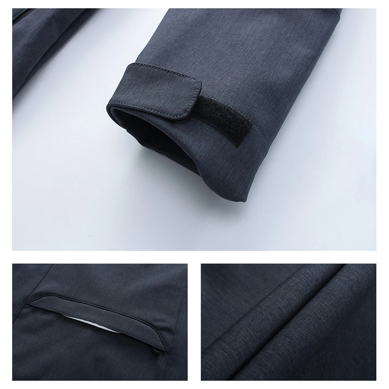 Conjunto de chaqueta y pantalones gruesos de lana para hombre, abrigos con capucha impermeables, pantalones Cargo, trajes tácticos cálidos, invierno, 2024, M-4XL - imagen 5