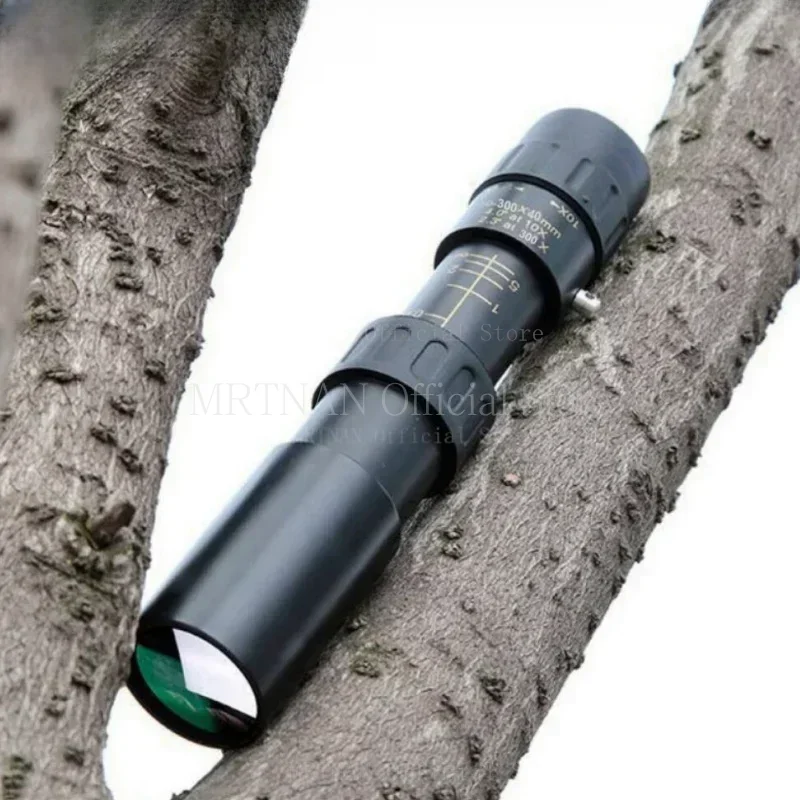 Telescopio portátil con Zoom, binoculares potentes con trípode y soporte para teléfono móvil, Monocular de viaje para acampar, 10-300x40 - imagen 5