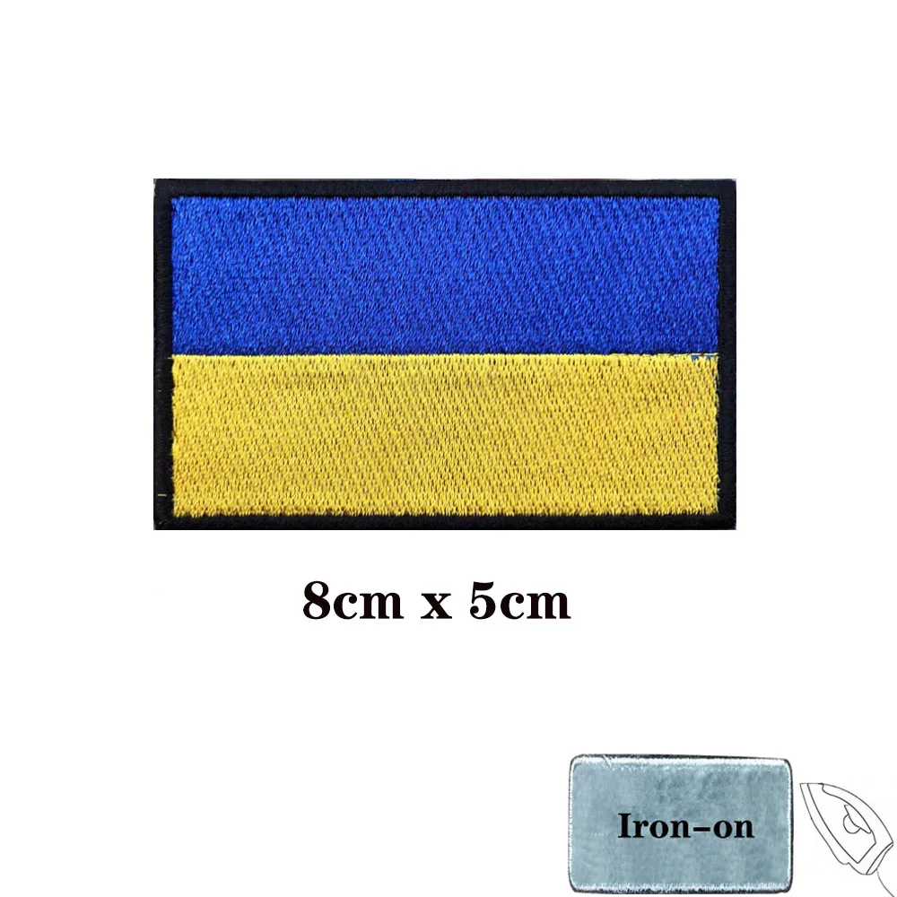 Bandera ucraniana de Ucrania, parche a rayas, insignia, etiquetas, brazalete militar, planchado, lazo de gancho bordado, Chevrons, 1 unidad - imagen 2