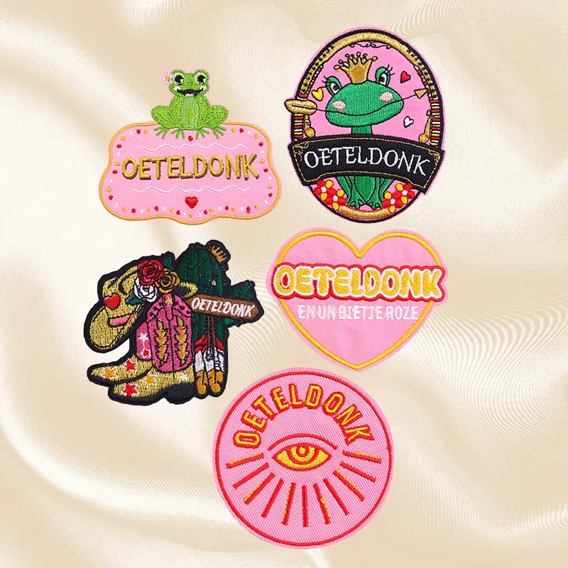 Parche de Carnaval de Países Bajos, combinación caliente de 5 uds., emblema Oeteldonk, parches bordados para ropa, parches para planchar para ropa DIY - imagen 5
