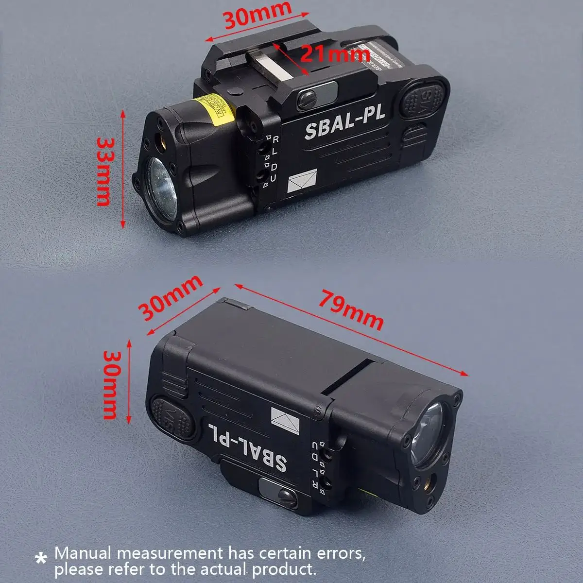SBAL PL-pistola táctica de Metal para explorador, mira láser verde y roja, armas de Airsoft, linterna estroboscópica, linterna de caza - imagen 3