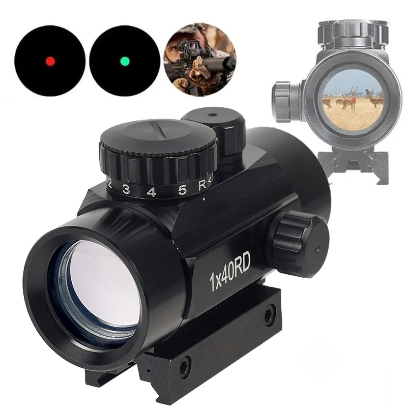 Mira de punto rojo 1X40 HD101, colección de caza, óptica, alcance holográfico reflejo, 4 retículas, colimador rojo/verde, lupa Airsoft - imagen 5
