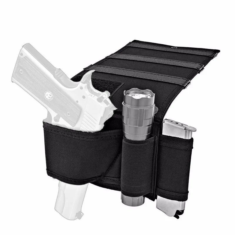 Funda para mesita de noche, asiento de coche, funda para pistola oculta para escritorio de coche, oficina, compatible con Glock 17 22 S & W, Etc., funda para pistola diferente