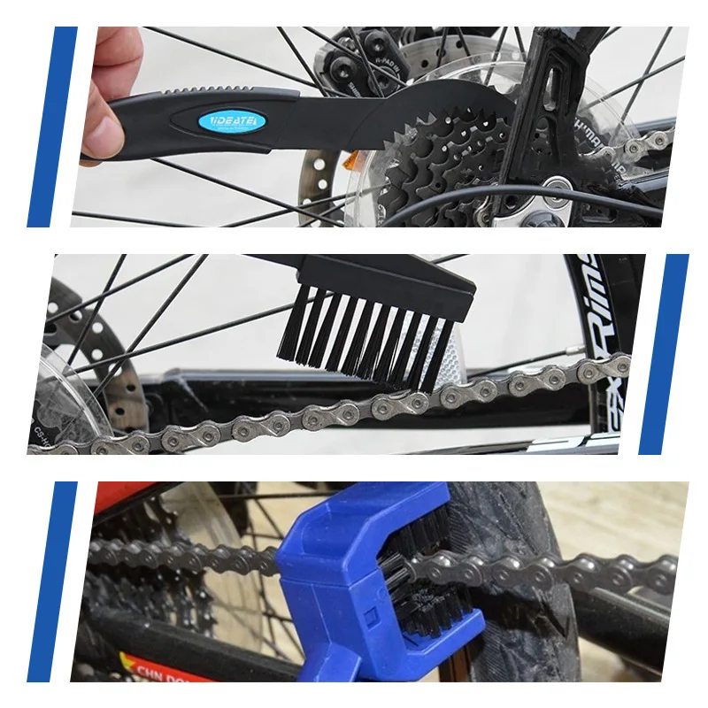 Limpiador de cadena de bicicleta de montaña, Kit de limpieza portátil, cepillos, herramienta de lavado, accesorios para exteriores - imagen 4