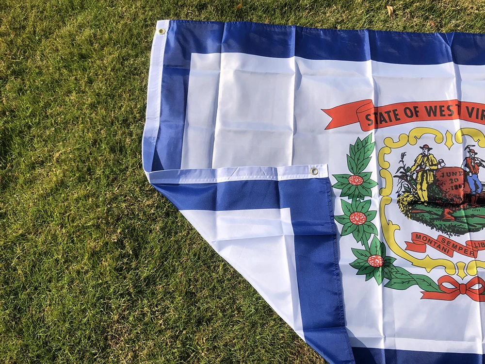 SKY FLAG Bandera de Virginia Occidental 90x150cm Bandera de Virginia Occidental de EE. UU. 3x5 pies doble penetración poliéster colgante La bandera del Estado de EE. UU. - imagen 4