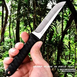 Cuchilla de carne de acero inoxidable 5Cr15Mov, cuchillo afilado para deshuesar, accesorios de pesca, cuchillo con funda, pelador de verduras multifunción