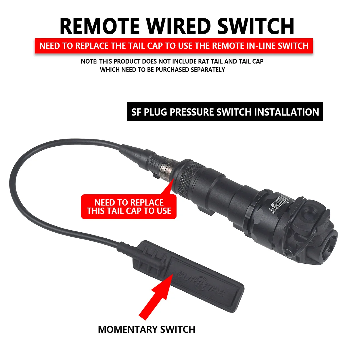 Arma táctica de Metal SOTAC, luz de explorador KIJI, caza táctica K10 LED IR, linterna compatible con Picatinny Rai de 20mm - imagen 4