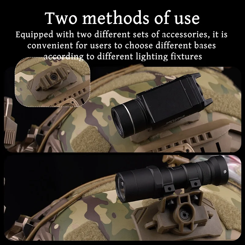 Adaptador de montaje de luz para casco al aire libre, soporte Universal para linterna, gancho y bucle, giratorio - imagen 4