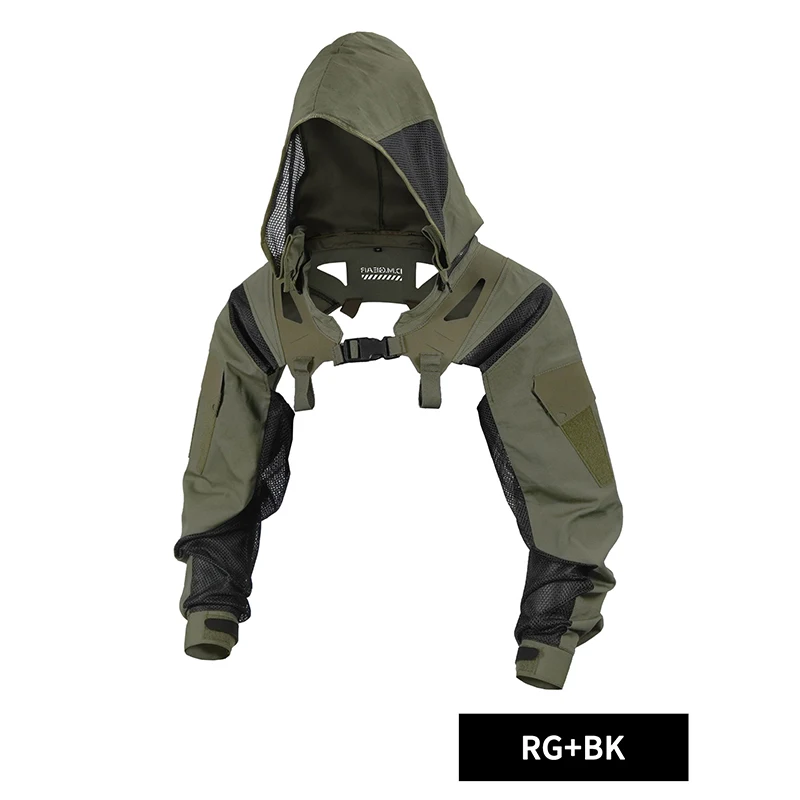 DMgear-abrigo táctico con capucha, uniforme de combate, chaqueta de manga larga, camuflaje negro, transpirable, cómodo, caza, Camping al aire libre - imagen 5