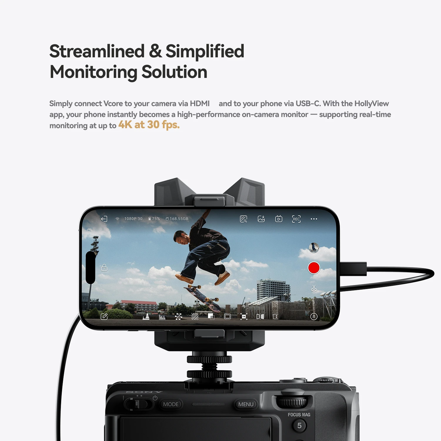Sistema de transmisión de vídeo inalámbrico Hollyland Vcore, monitoreo 4K30/HD, compatible con YouTube, para transmisor de vídeo Android HDMI - imagen 4