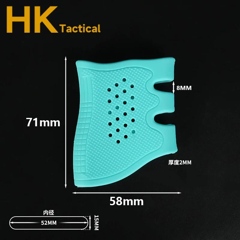 Funda de agarre antideslizante de goma para pistola táctica, guante protector transpirable antideslizante para G17 G19 G22 AR15 HK416, Weapo de caza - imagen 4